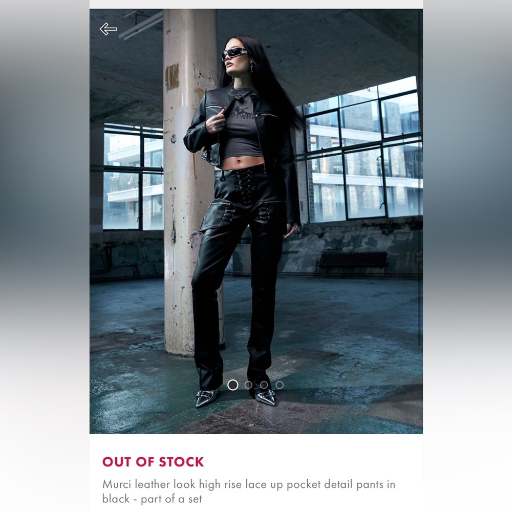 Black Leather Look High Rise Jeans purchased at ASOS size 10